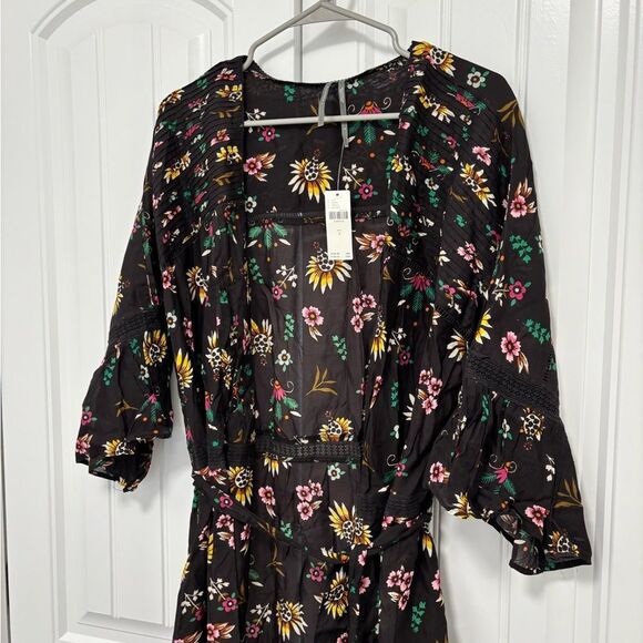 Anthropologie Floral Robe Dress Kimono - Picture 4 of 5